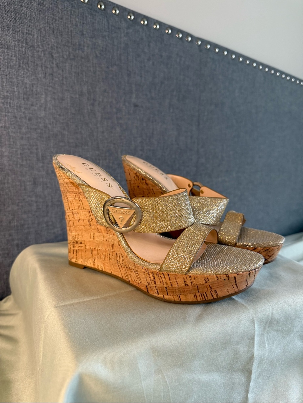 GUESS GOLD WEDGES